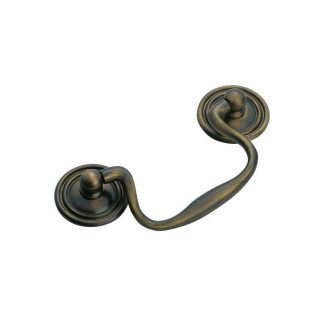 3455 Swan Neck Handle - 75mm - Antique Brass
