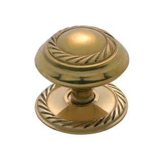 Tradco 3673 - Georgian Cupboard Knob - 38mm - Polished Brass