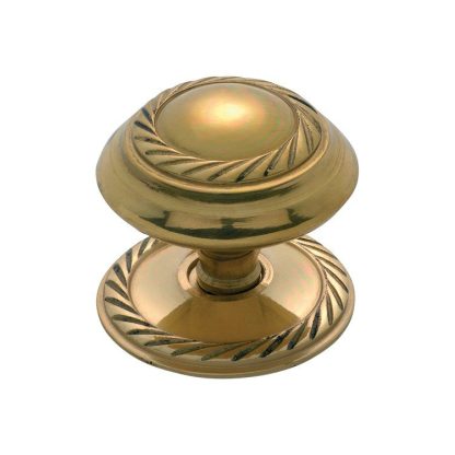 Tradco 3673 - Georgian Cupboard Knob -  38mm -  Polished Brass