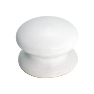 3730 - Porcelain Dresser Knob- White 32mm