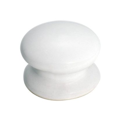 3730 -  Porcelain Dresser Knob-   White 32mm