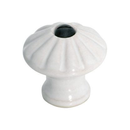 3736 -  Porcelain Knob-   Face Fix White 35mm