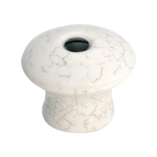 3738 - Porcelain Knob- Crazed Ivory 32mm