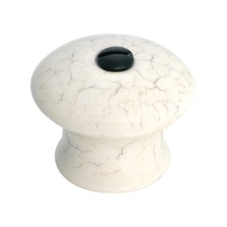 3739 - Porcelain Knob- Crazed Ivory 38mm