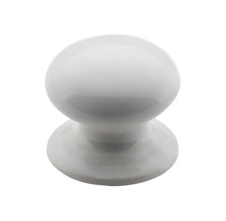 3740 - Porcelain Knob- White 30mm