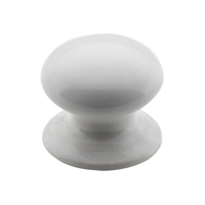 3740 -  Porcelain Knob-   White 30mm