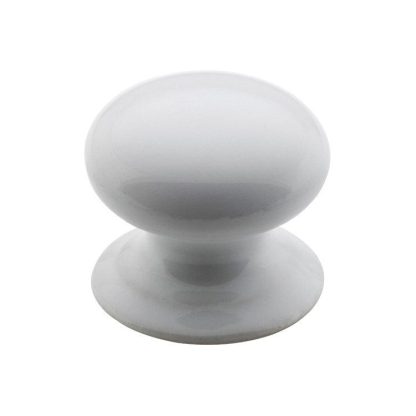 3741 -  Porcelain Knob-   White 35mm