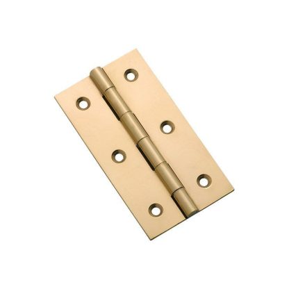 3754 Hinge - Butt Hinge - Fixed Pin - Polished Brass - 76x41mm