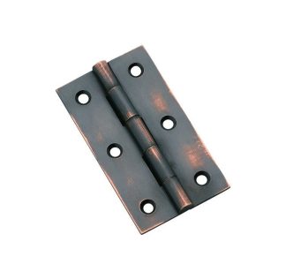 3793  Hinge - Butt Hinge - Fixed Pin - Antique Copper - 63x35mm