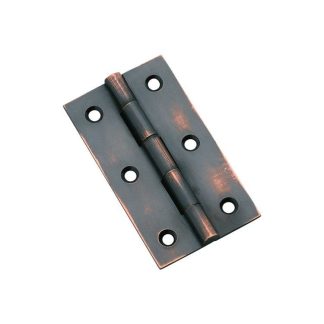3793  Hinge - Butt Hinge - Fixed Pin - Antique Copper - 63x35mm