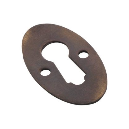 3812 - Oval Escutcheon - 16x28mm - Antique Brass