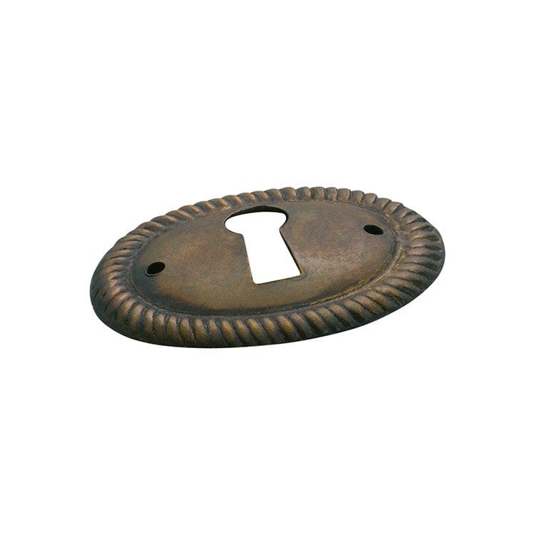 3827 - Escutcheon - 40x30mm - Antique Brass