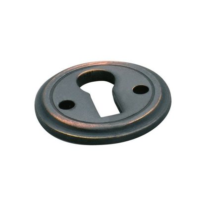 3828 - Round Escutcheon - 23mm - Antique Copper