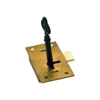 4002 - Cupboard Lock - 63x32mm - Solid Brass