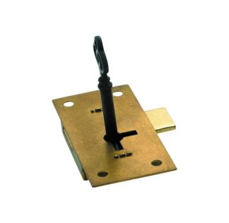 4003 - Cupboard Lock - 76x37mm - Solid Brass