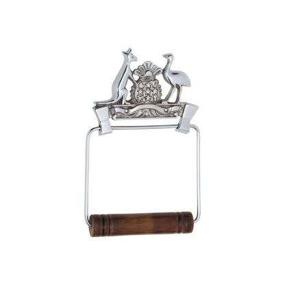 4869 - Toilet Roll Holder - Coat of Arms - Chrome Plate