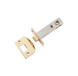 Tube Latch Split Cam Polished Brass Backset 70mm