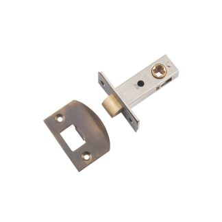 Tradco 9573 Tube Latch Split Cam Antique Brass Backset 45mm