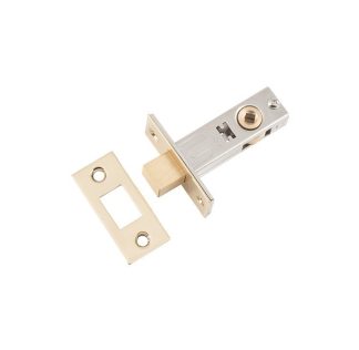 Privacy Bolt, Polished Brass. Backset 45mm