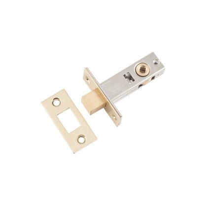 Privacy Bolt, Polished Brass. Backset 45mm