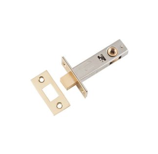 Privacy Bolt, Polished Brass. Backset 60mm