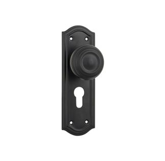 Tradco 9632E - Kensington Knob Euro - Matt Black - 175x58mm