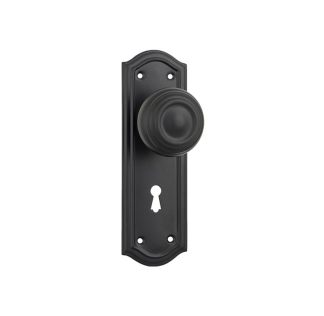 Tradco 9633 - Kensington Knob Lock - Matt Black - 175x58mm