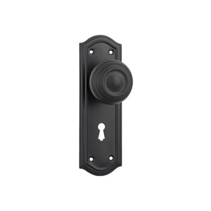 Tradco 9633 - Kensington Knob Lock - Matt Black - 175x58mm