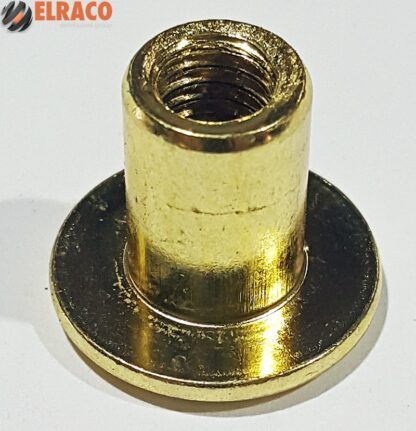 Domed Head 17mm. M6 Thread. Brass Plated. Long Shaft - Image 2