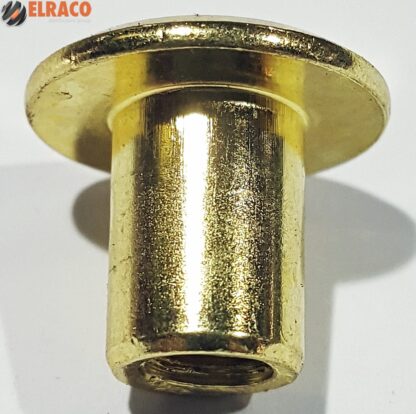 Domed Head 17mm. M6 Thread. Brass Plated. Long Shaft - Image 3