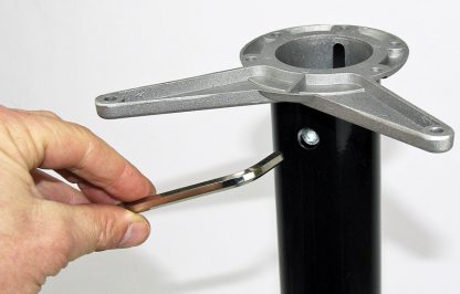 Metal Table Leg 60mm(D) X 870mm(L). Black Finish. Expanda Fitting - Image 3