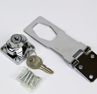 Hasp Staple 100mm - Lockable  - Chrome Plate