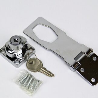 Hasp Staple 100mm - Lockable  - Chrome Plate