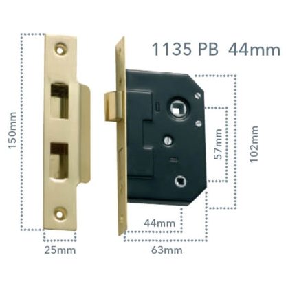 2262 - Bathroom Lock - Matt Black - 44mm Backset - Image 2