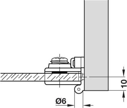 Glass Door Hinge - 180 Deg Openning - Polished Nickel Finish - Price Per Pair - Image 4