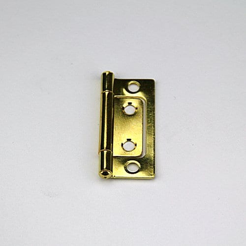Non Mortise Hinge. 50mm Brass Plated Steel