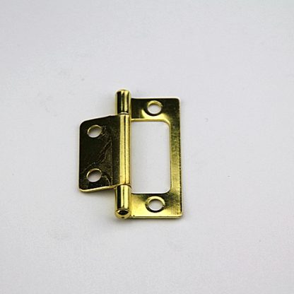 Non Mortise Hinge. 50mm Brass Plated Steel - Image 3