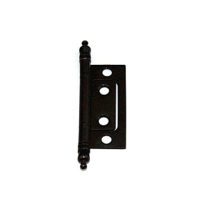 Non-Mortice Steel Hinge. 50mm. Decorative Ends. Florentine Bronze Plated