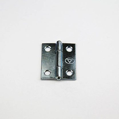 Steel Butt Hinge - 25x24mm - Fixed Pin - Zinc Plated - Image 2