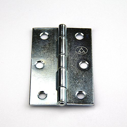 Steel Butt Hinge - 75x50mm - Fixed Pin - Zinc Plated - Image 2