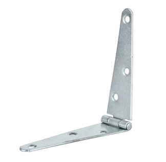 Strap Hinge Light Duty. Zinc, Black and Galvanised Finishes