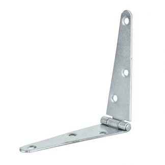 Strap Hinge Light Duty. Zinc, Black and Galvanised Finishes