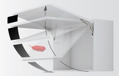 Hafele Lift Up Fitting - Free Flap - 350-650mm Cabinet Height - Image 3