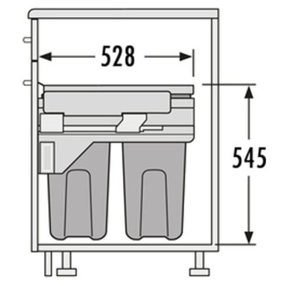 Hailo Laundry Carrier - Double Basket - 450mm Module - Image 2