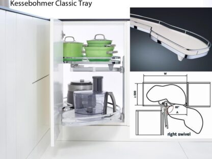 Kessebohmer Lemans - Classic - Right Hand Opening - Two Trays - Door Width 450mm - Image 2