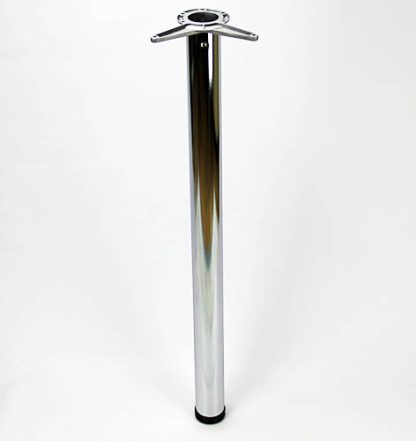 Metal Table Leg 60mm(D) X 870mm(L). Chrome Plated. Expanda Fitting - Image 3