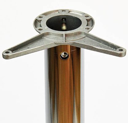 Metal Table Leg 60mm(D) X 870mm(L). Chrome Plated. Expanda Fitting - Image 2