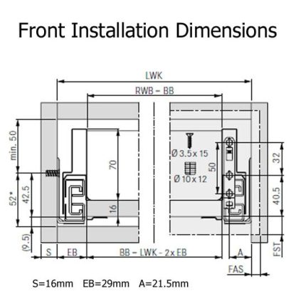Nova Pro Scala Drawer Kit 90mm(H). Ice White - Image 5