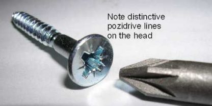 Pozi Drive Longthread Screws. Zinc Plated. - Image 2