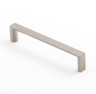 Flat D Handle. 12mm Wide. Brushed Nickel